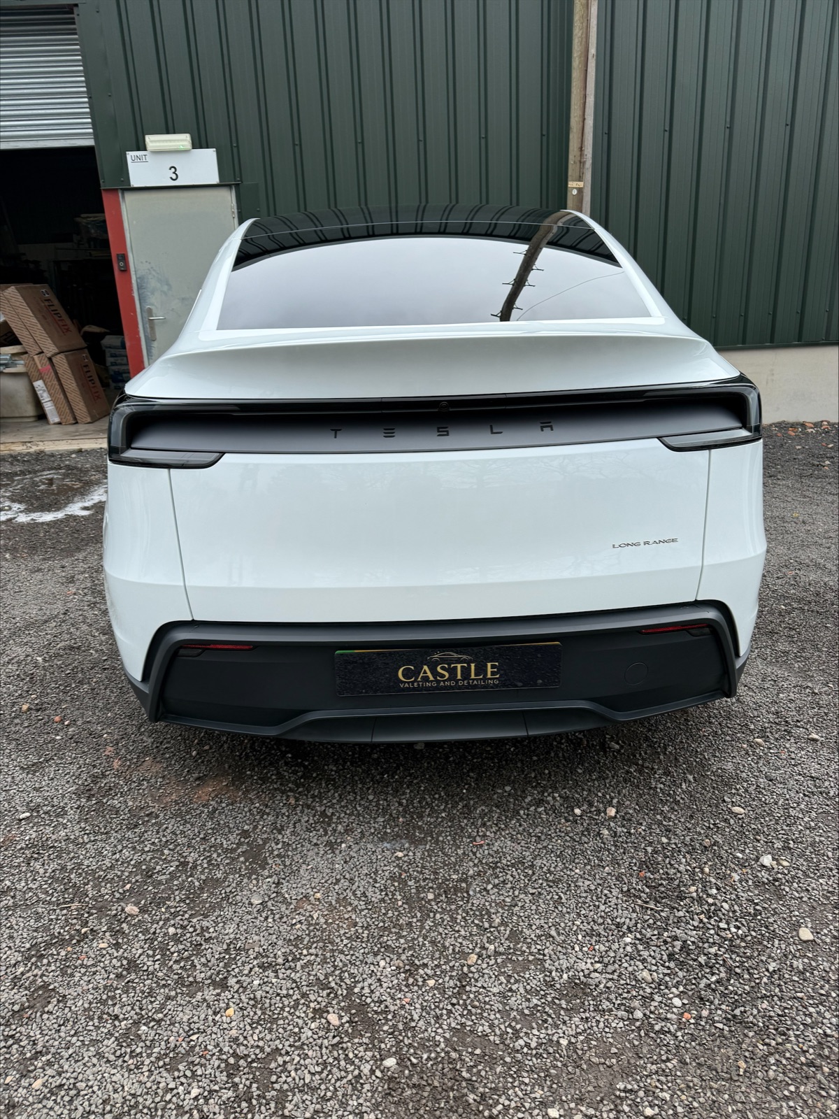 Tesla Model Y after a deep clean